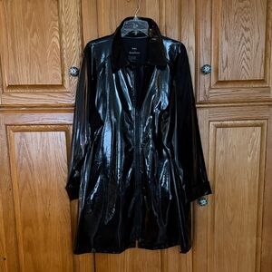 Dennis Basso Patent Leather Raincoat